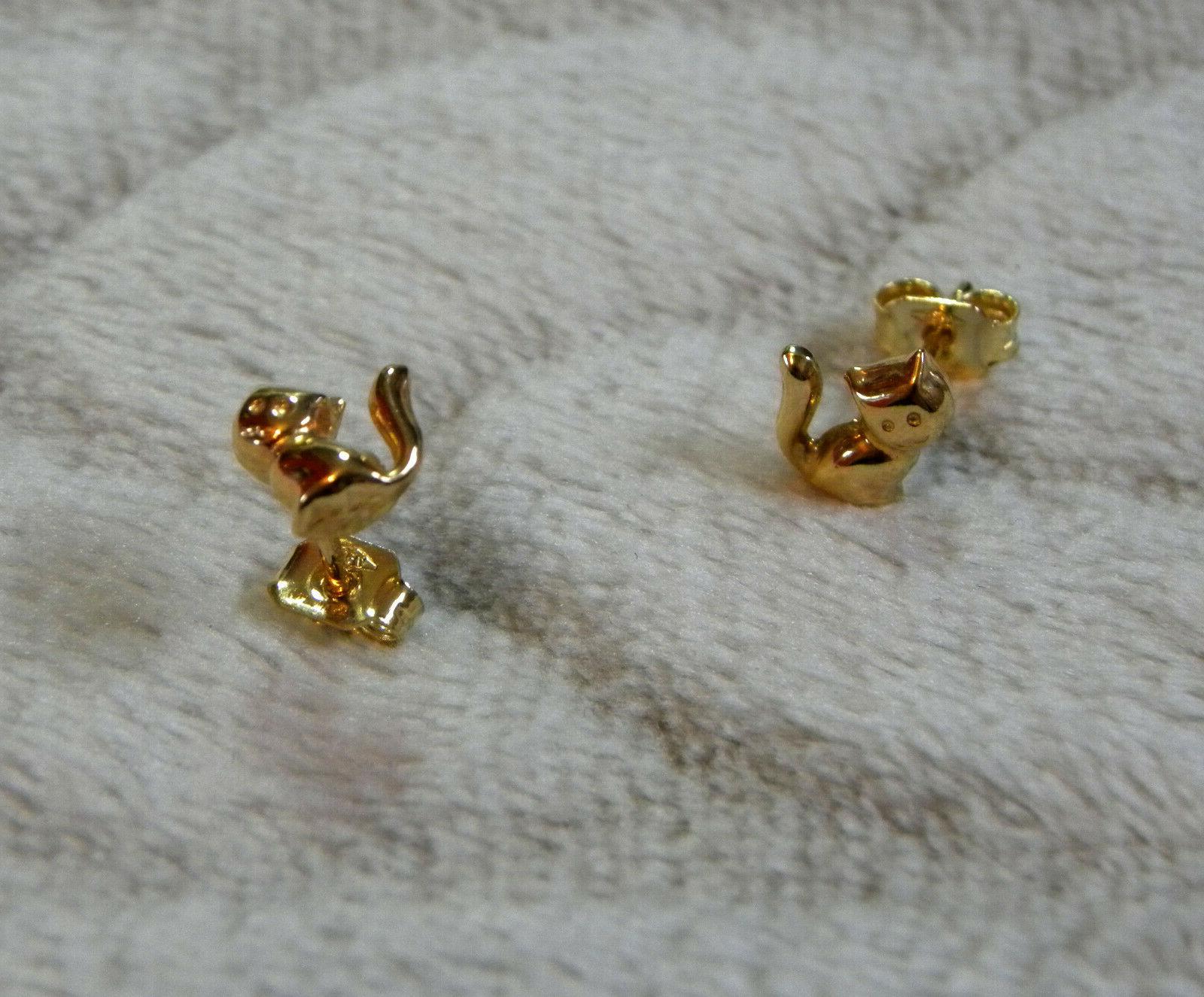 orecchini oro giallo 750 percent 18kt gatto