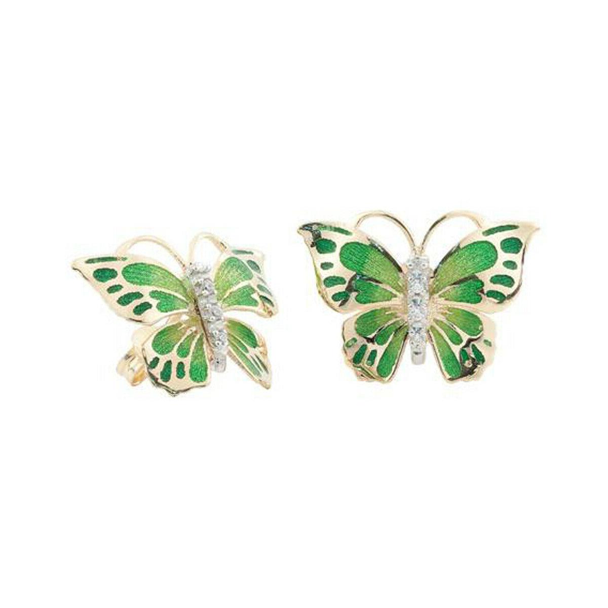 orecchini oro giallo farfalla 18 kt 750