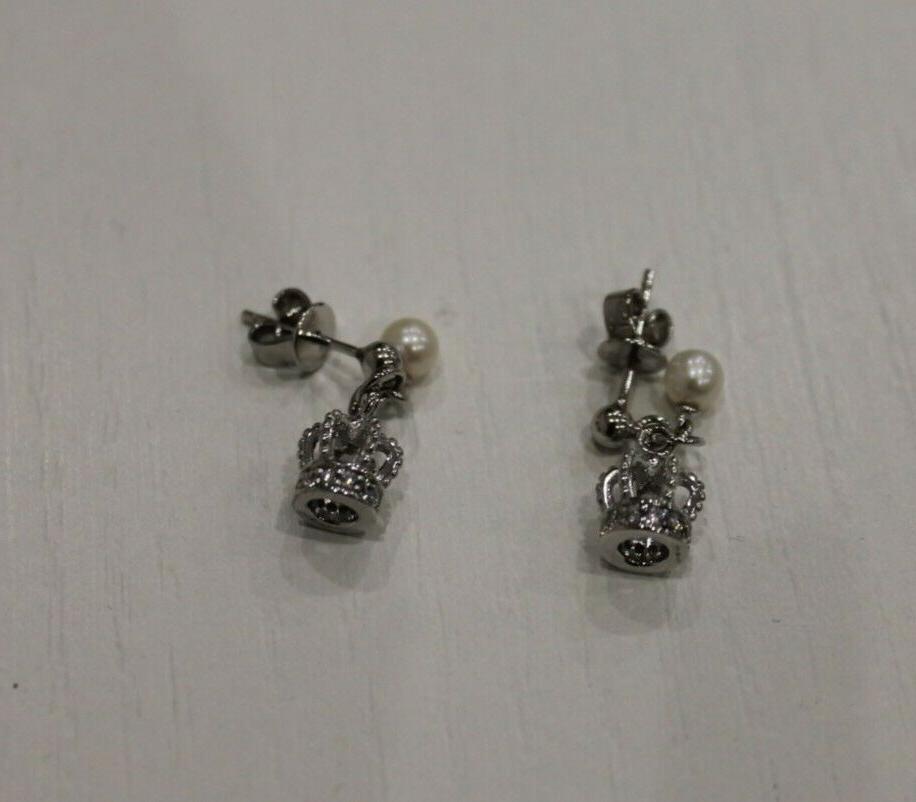 orecchini ottaviani con corona donna argento