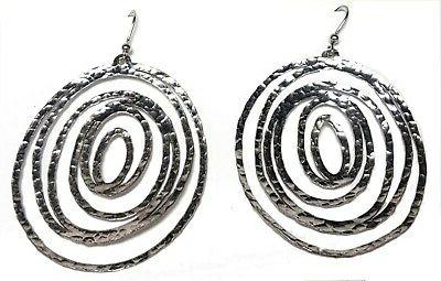 orecchini ovale a cerchio donna ragazza argento