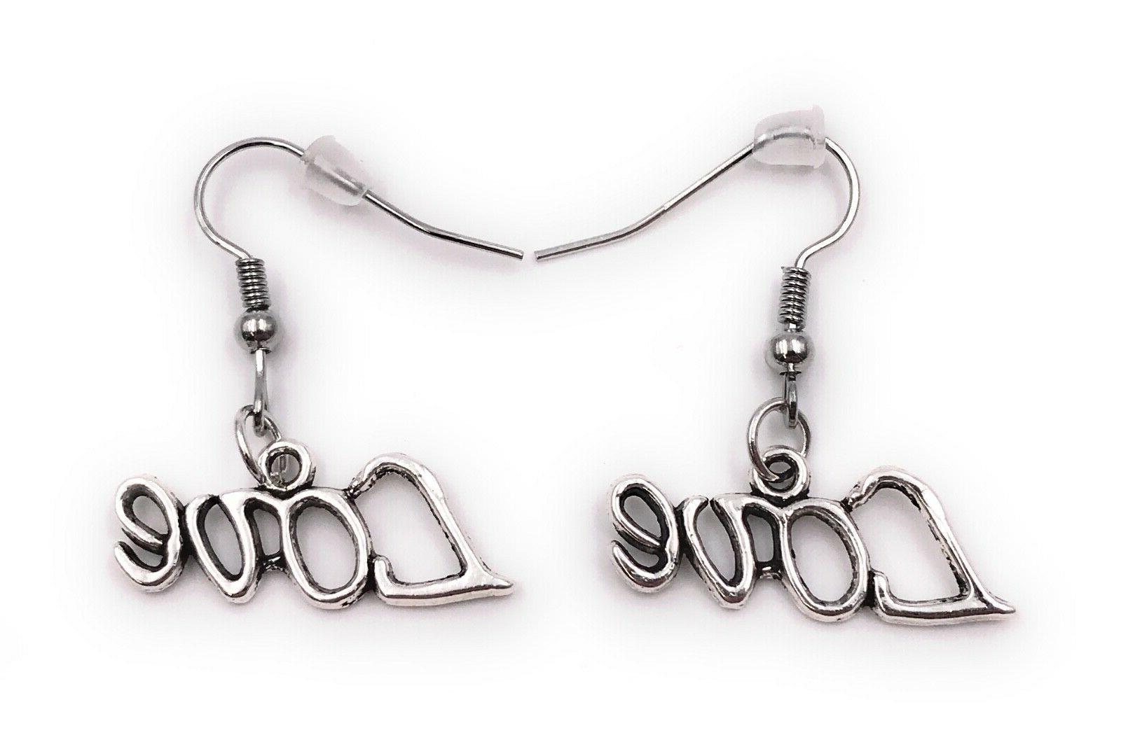 orecchini paio amore scritta liebe innamorarsi orecchini