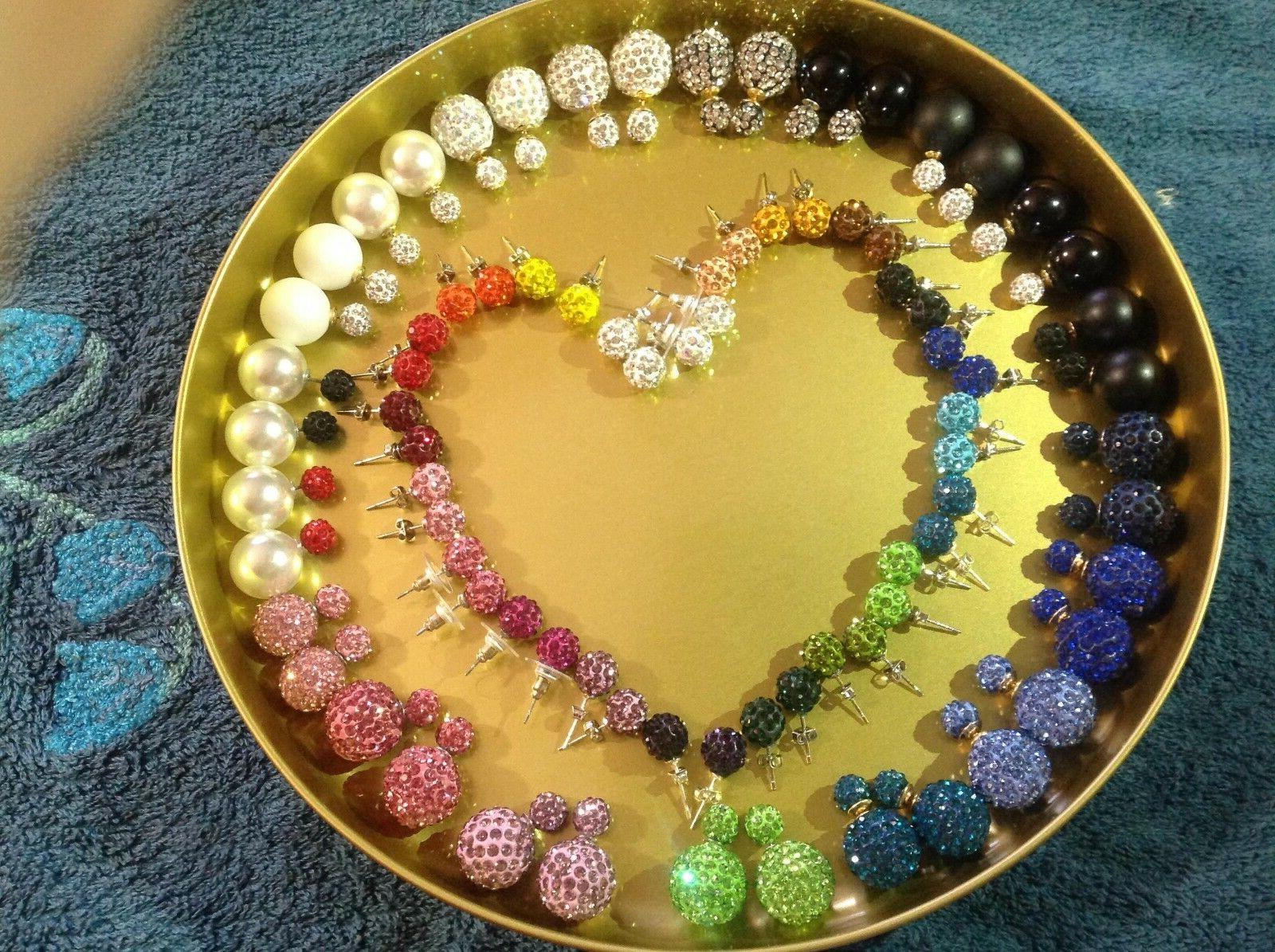 orecchini paio brillantini palline colori moda giovani