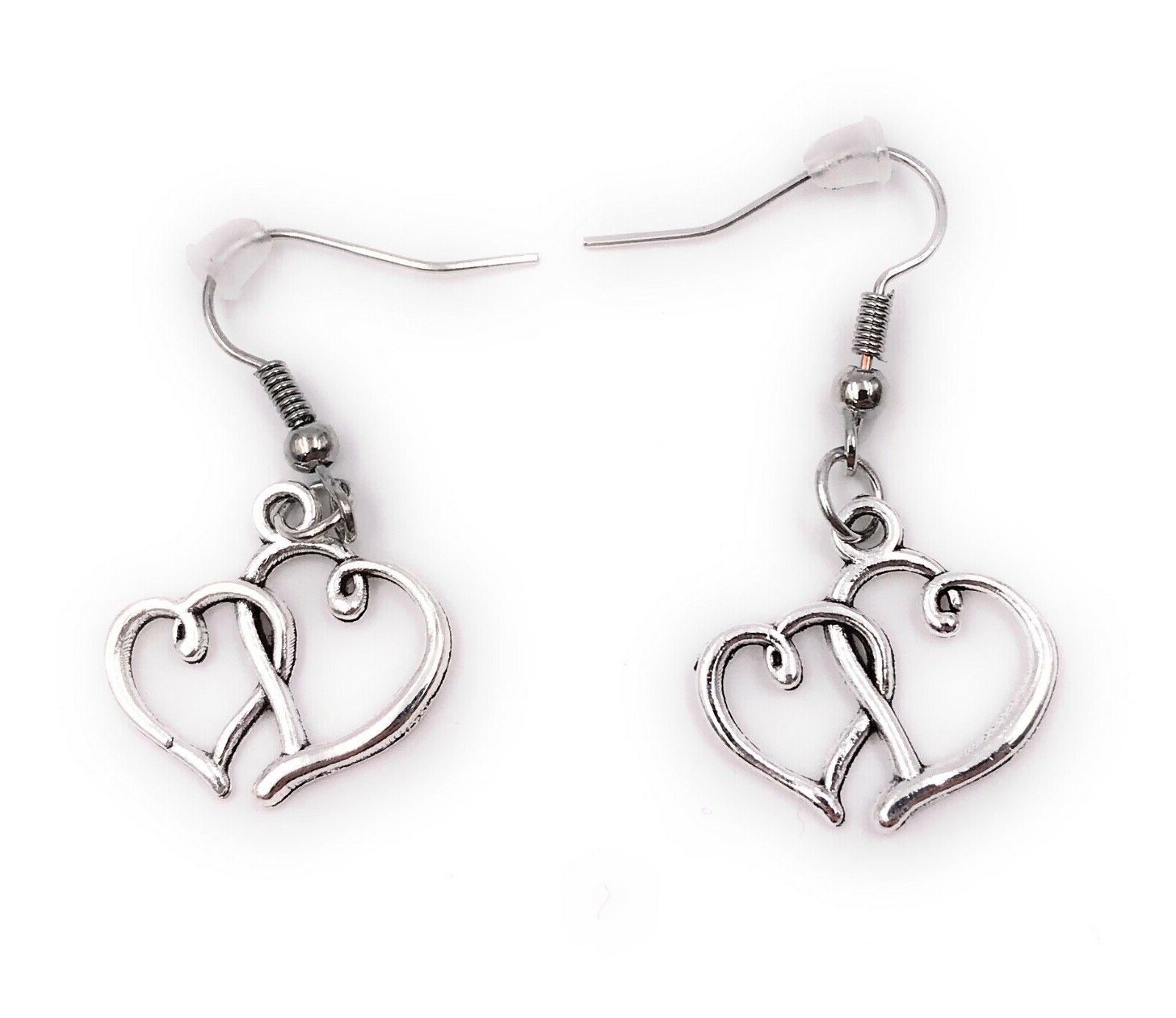 orecchini paio cuori intrecciato liebe orecchini in
