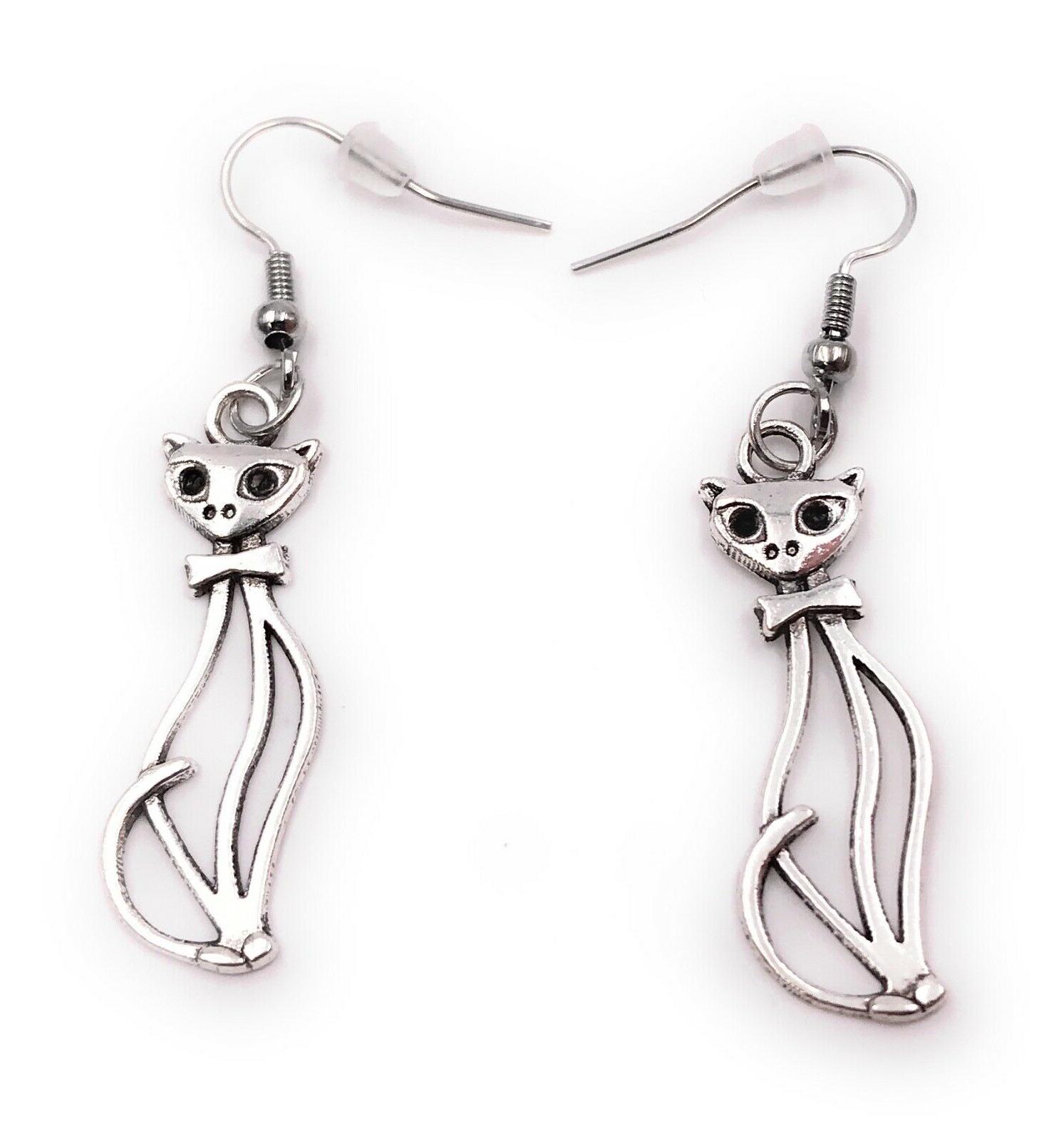 orecchini paio gatto lungo zampa di velluto