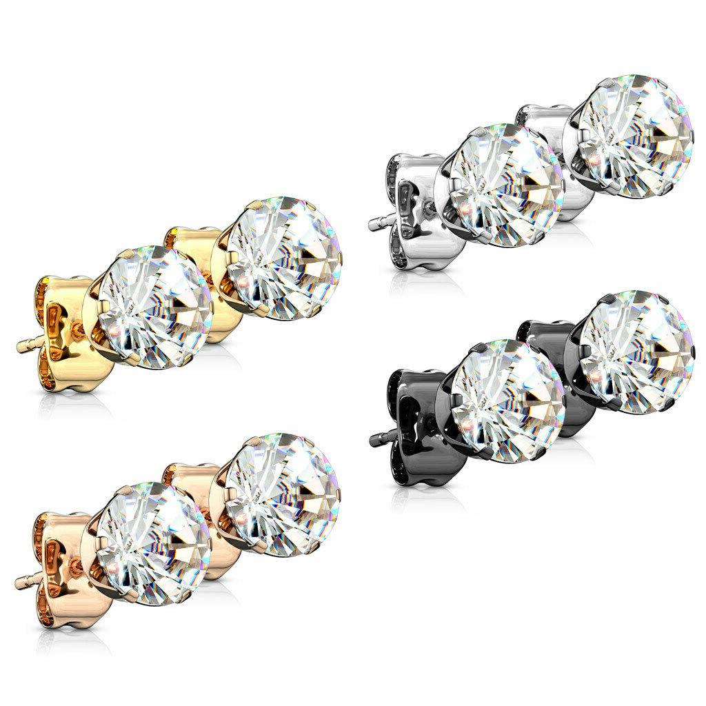 orecchini paio orecchini zirconi cristallo pietra donna