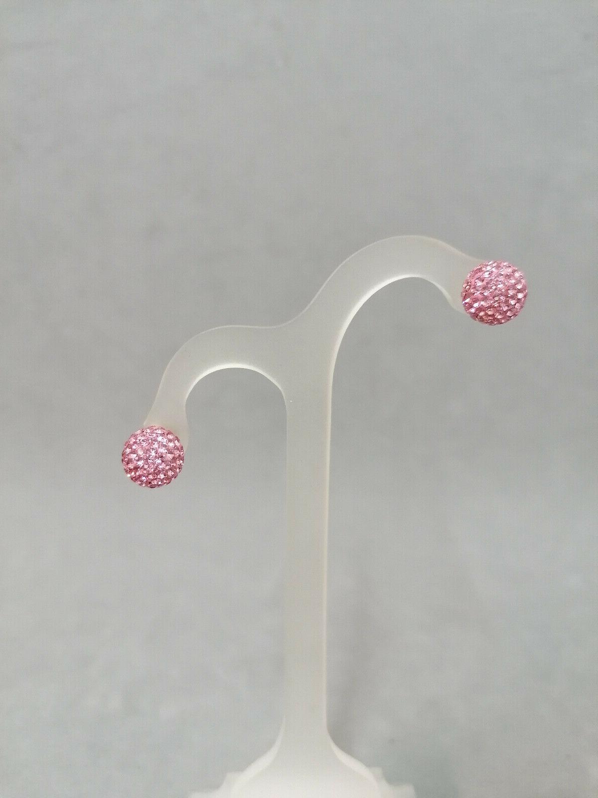 orecchini pallina a lobo rosa e argento