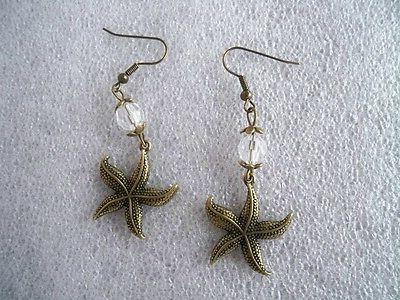 orecchini pendente charm color bronzo antico stella