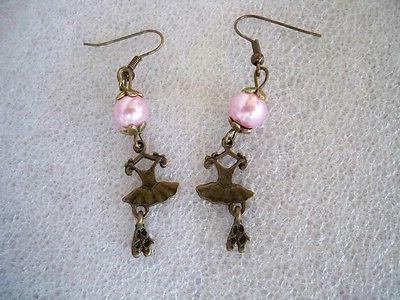 orecchini pendente charm color bronzo antico tutu