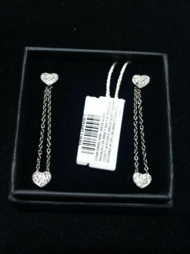 orecchini pendenti 2 cuori con brillanti marlu