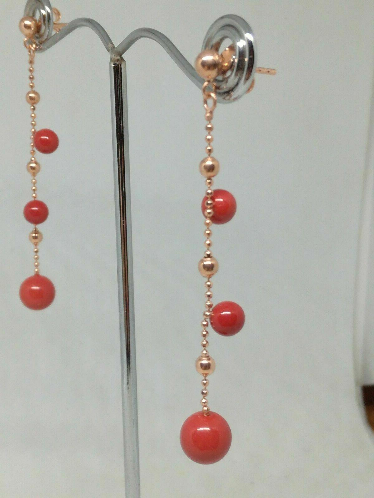 orecchini pendenti argento 925 1000 ramato pasta