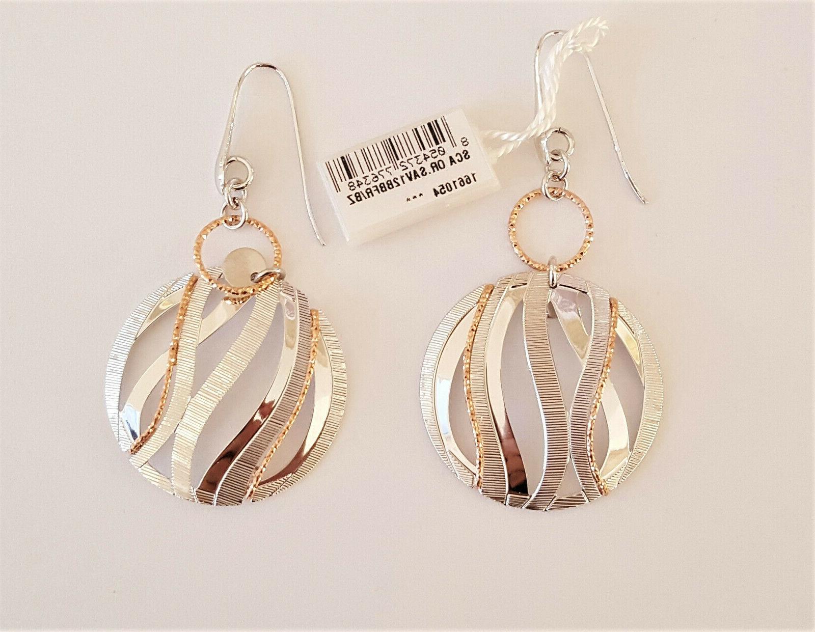 orecchini pendenti bicolor bianco ramato coll sauvage