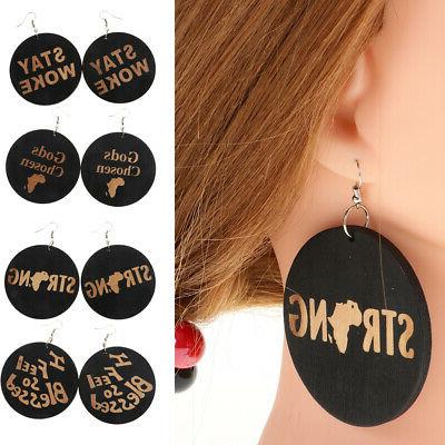 orecchini pendenti bohemien in legno con orecchini