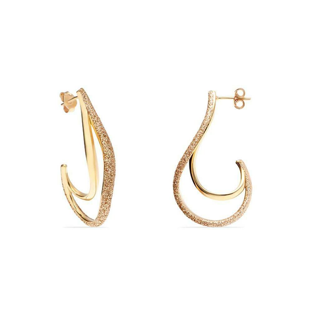 orecchini pendenti colore oro rosa intreccio con