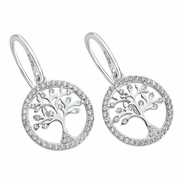 orecchini pendenti con albero della vita silver