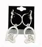 Pendenti Con Charms A Cuore E Brillanti Strass Color Bianco