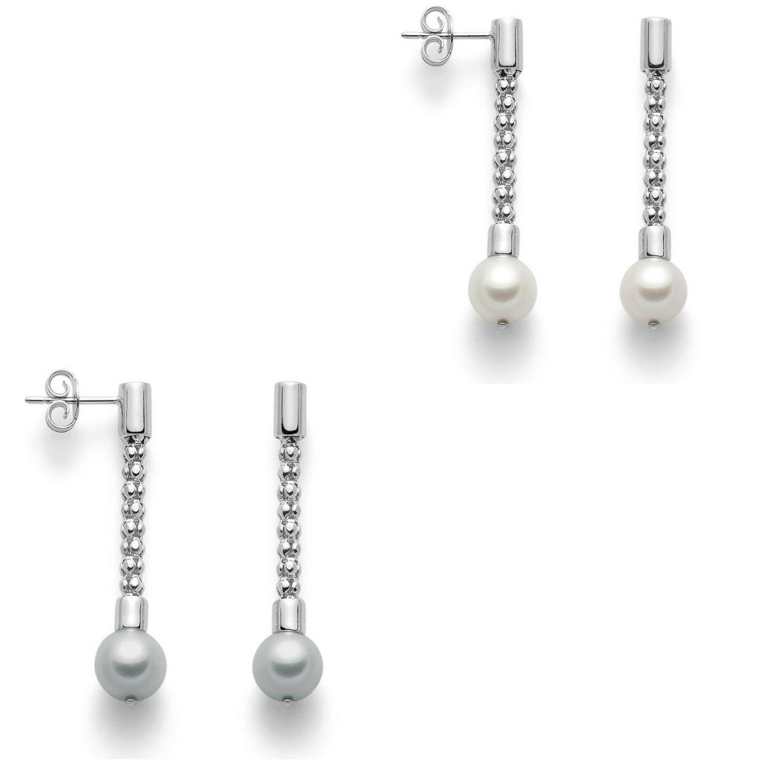 orecchini pendenti con perle coltivate donna in