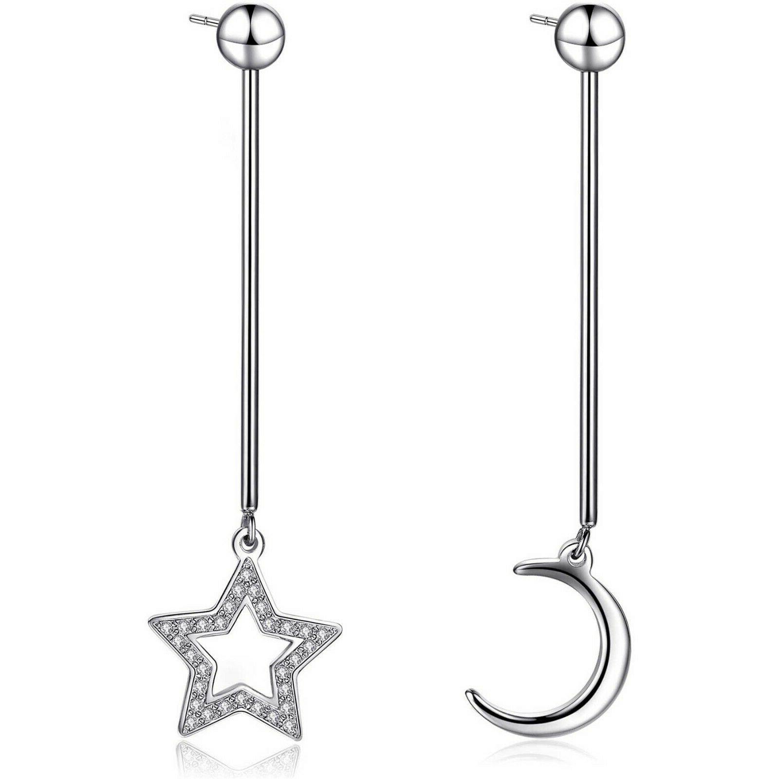 orecchini pendenti da donna in acciaio con