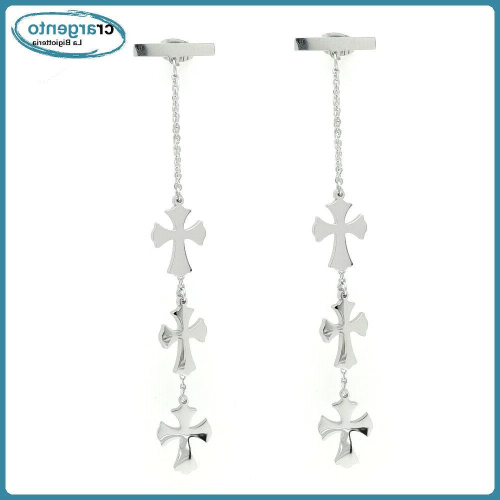 orecchini pendenti donna lunghi acciaio bigiotteria con