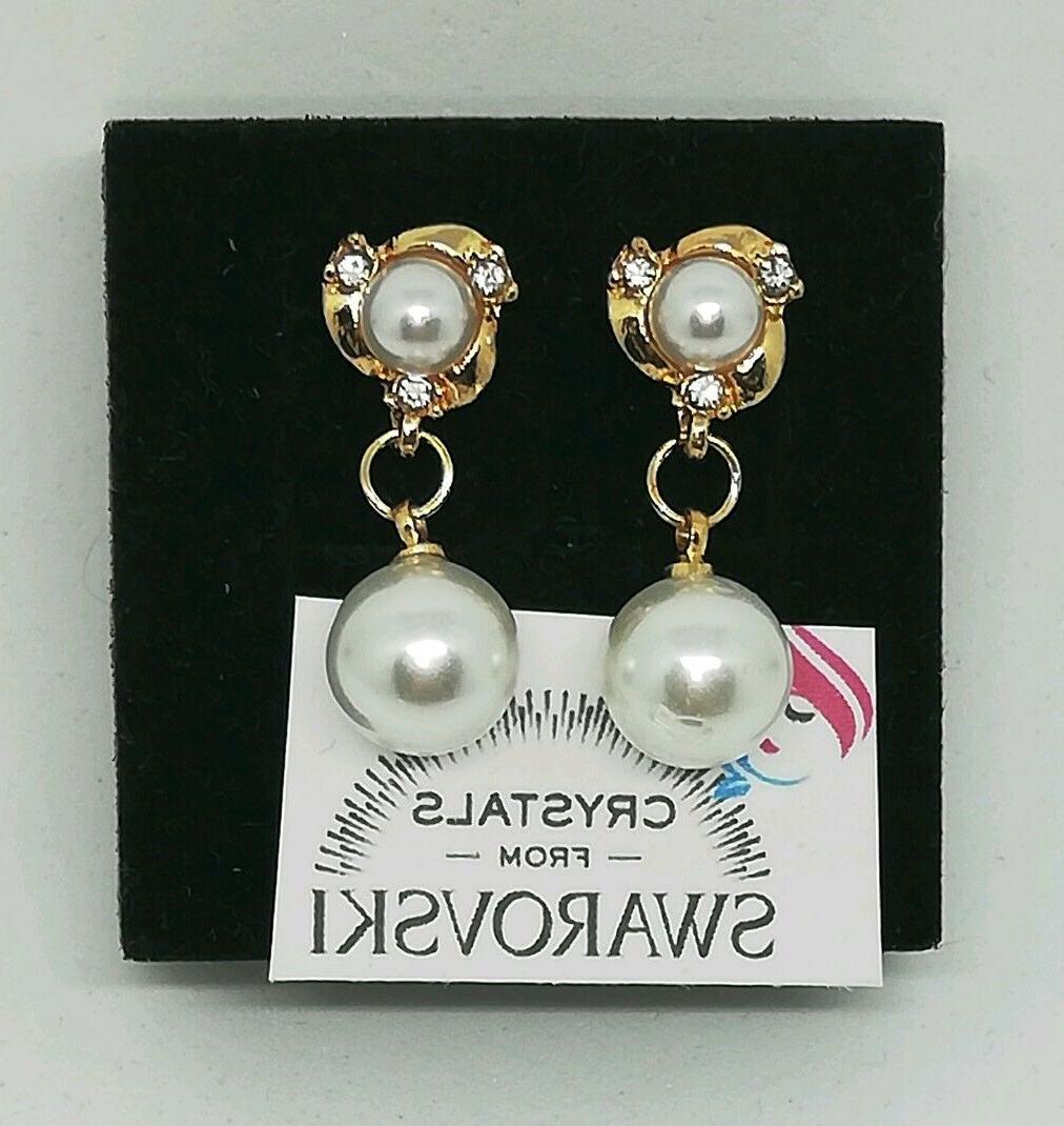 orecchini pendenti donna oro giallo perle e