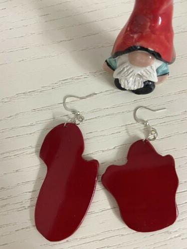 orecchini pendenti donna rossi in pvc idea