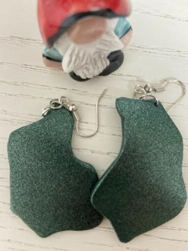 orecchini pendenti donna verde in pvc idea