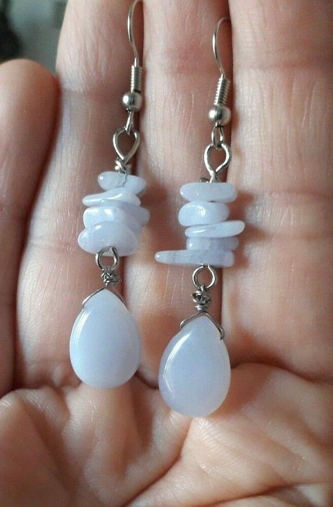 orecchini pendenti fatti a mano con pepite