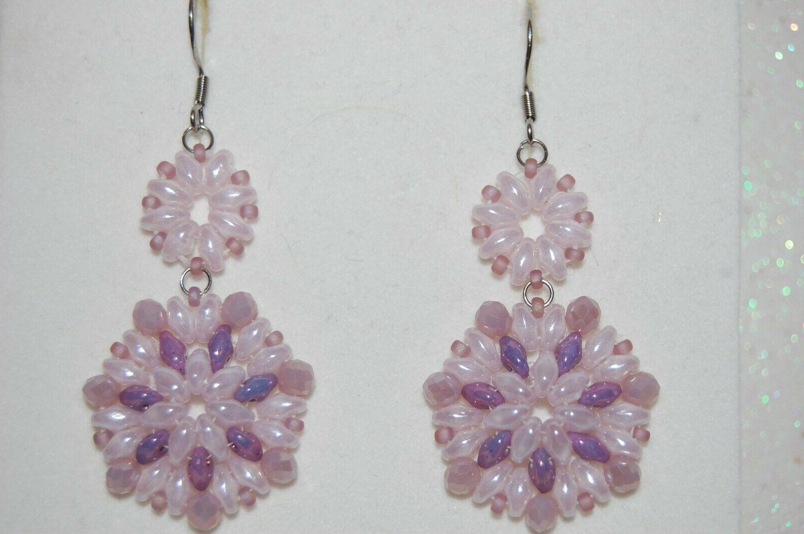 orecchini pendenti fatti a mano con perle