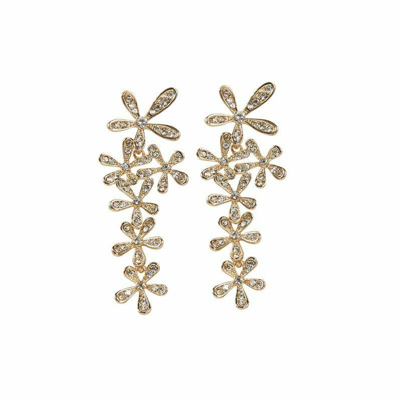 orecchini pendenti fiocchi di neve strass pietre