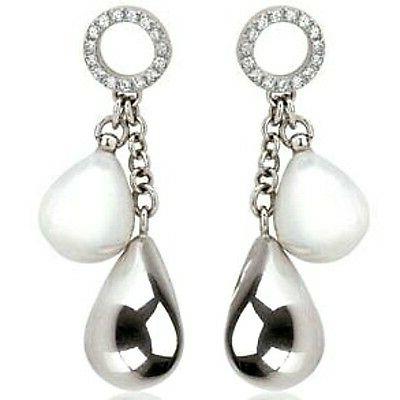 orecchini pendenti in argento con cristalli e