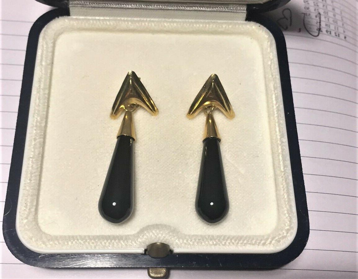 orecchini pendenti in oro 18 e corniola