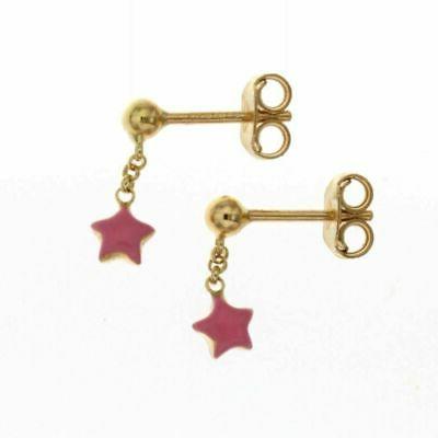 orecchini pendenti in oro giallo 18 kt