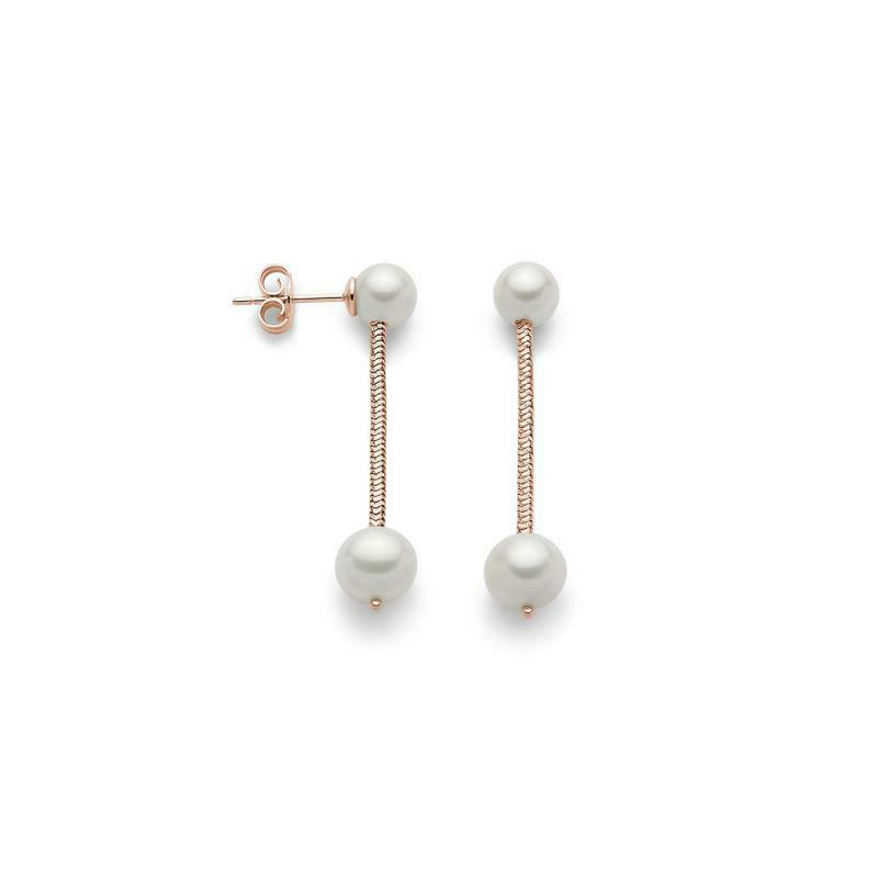 orecchini pendenti miss italia in argento rosato