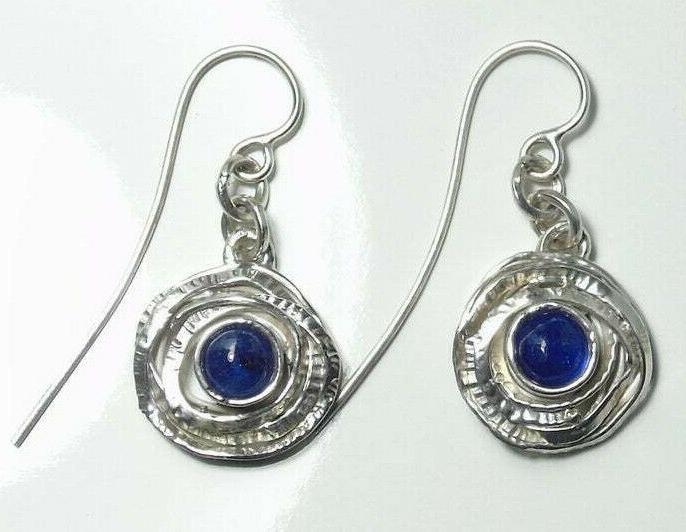 orecchini pendenti orecchini argento zaffiro blu orecchini