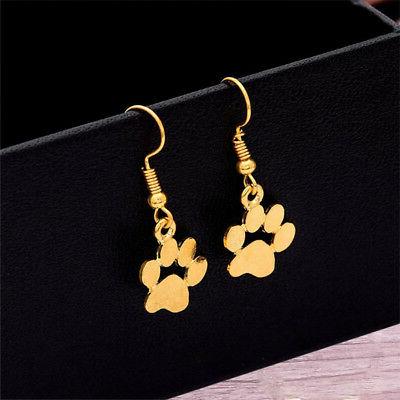 orecchini pendenti orma zampa di cane lupo