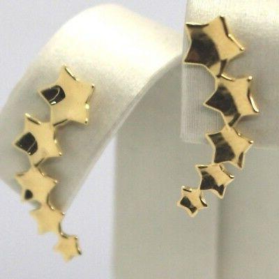 orecchini pendenti oro giallo 18k fila di