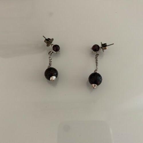 orecchini pendenti pietra nera