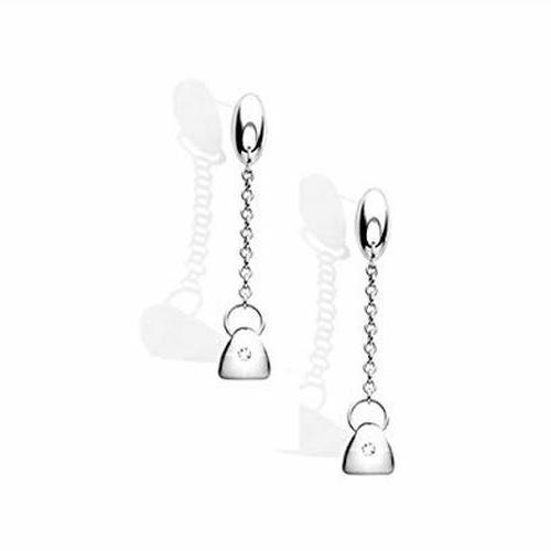 orecchini pendenti rollo lunghi 5 cm triangolo