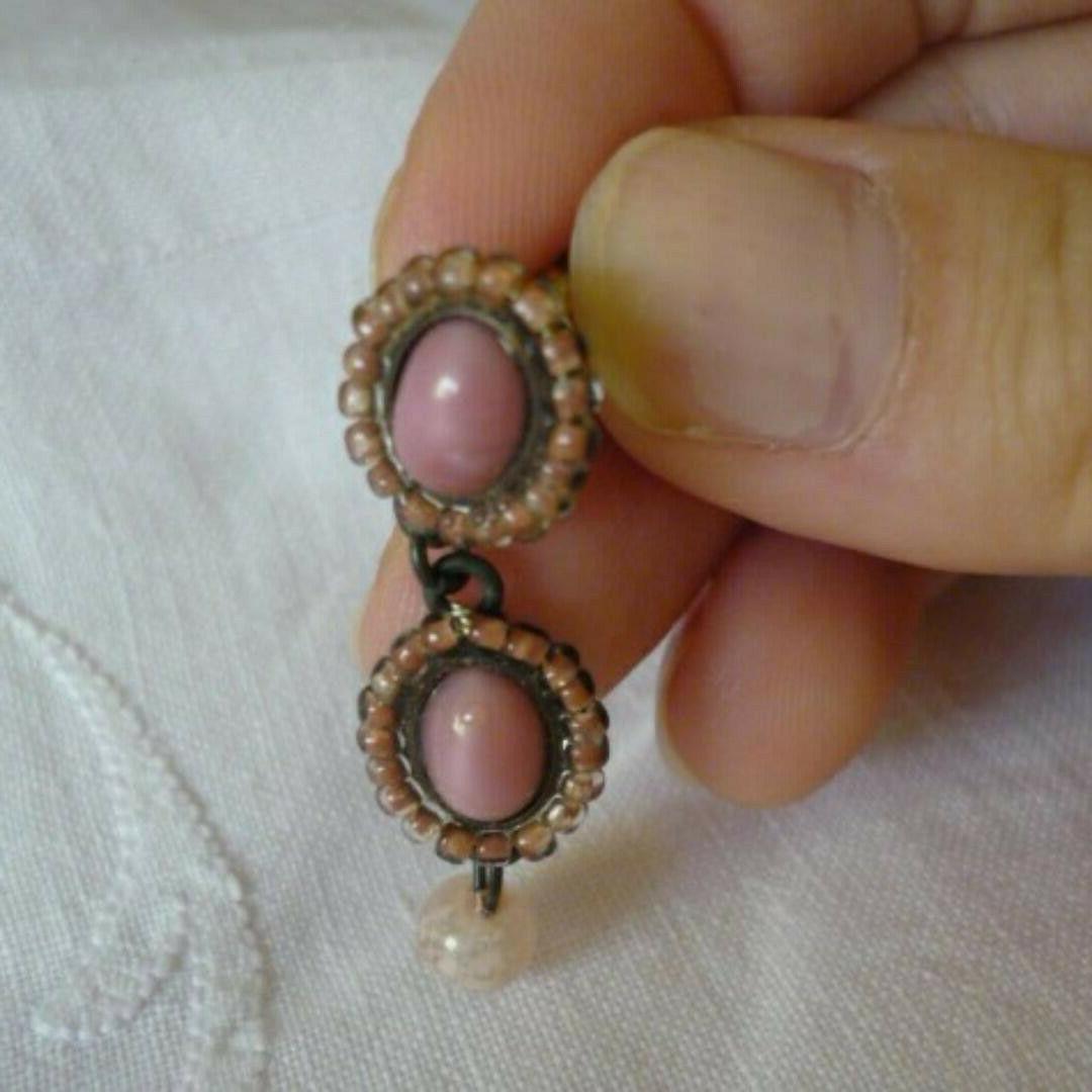 orecchini pendenti rosa antico e pastello con