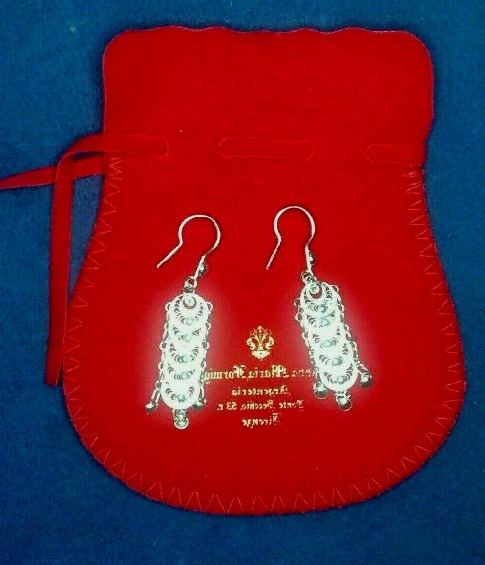 orecchini pendenti snake argento 925 filigrana