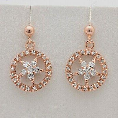 orecchini pendenti stars in oro rosa 18