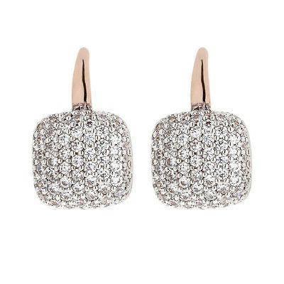 orecchini pendenti wsbz00615 oro rosa quadrati zirconi