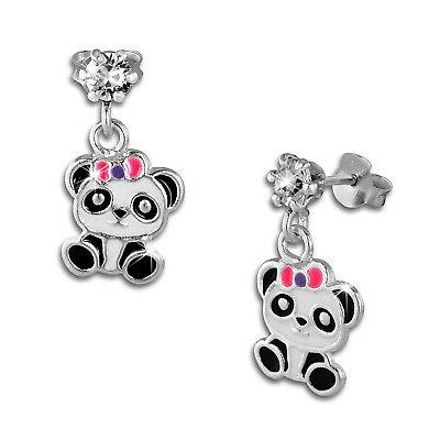 orecchini per bambini 925 argento zirconi panda