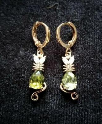 orecchini per ragazze dorature rame peridoto