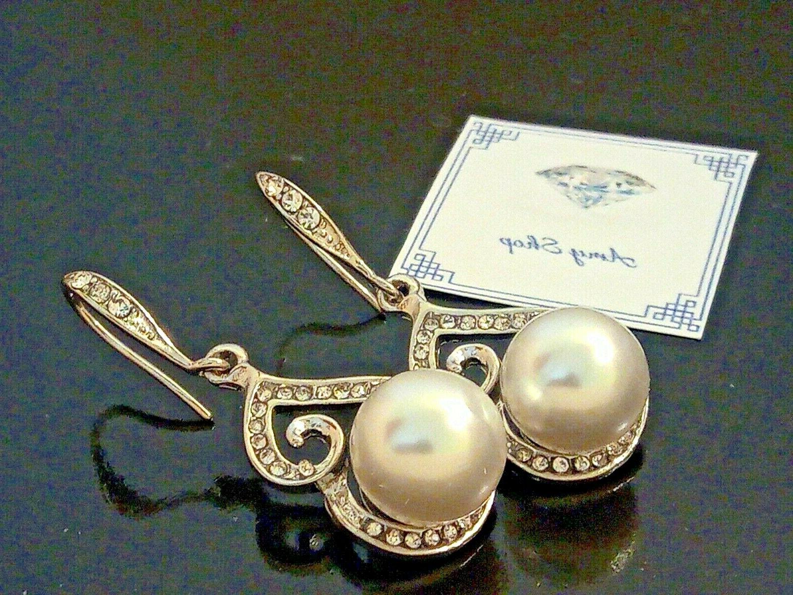 orecchini perla cristalli pendenti donna ragazza vari