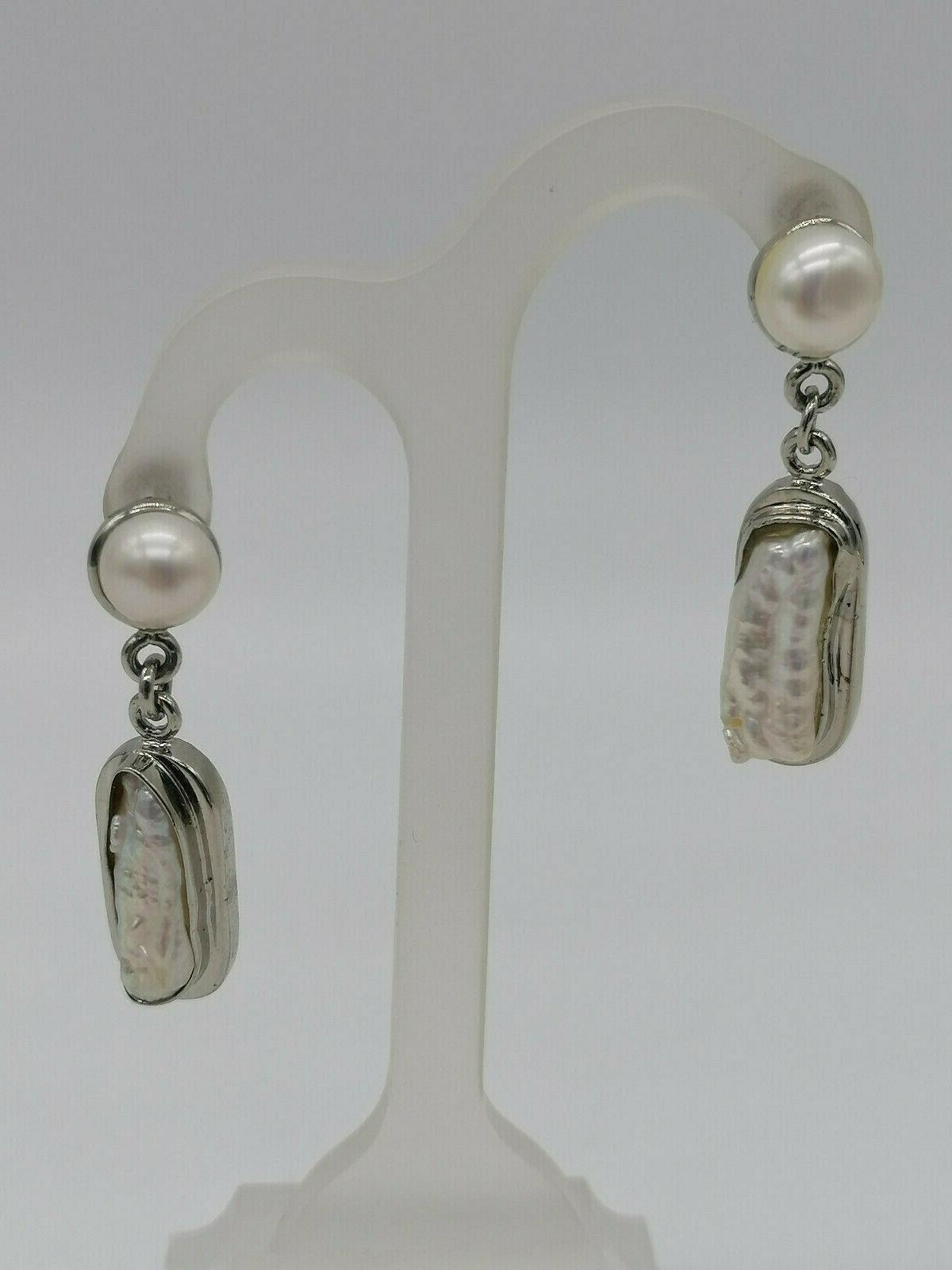 orecchini perla naturale pendenti gioiello accessori donna
