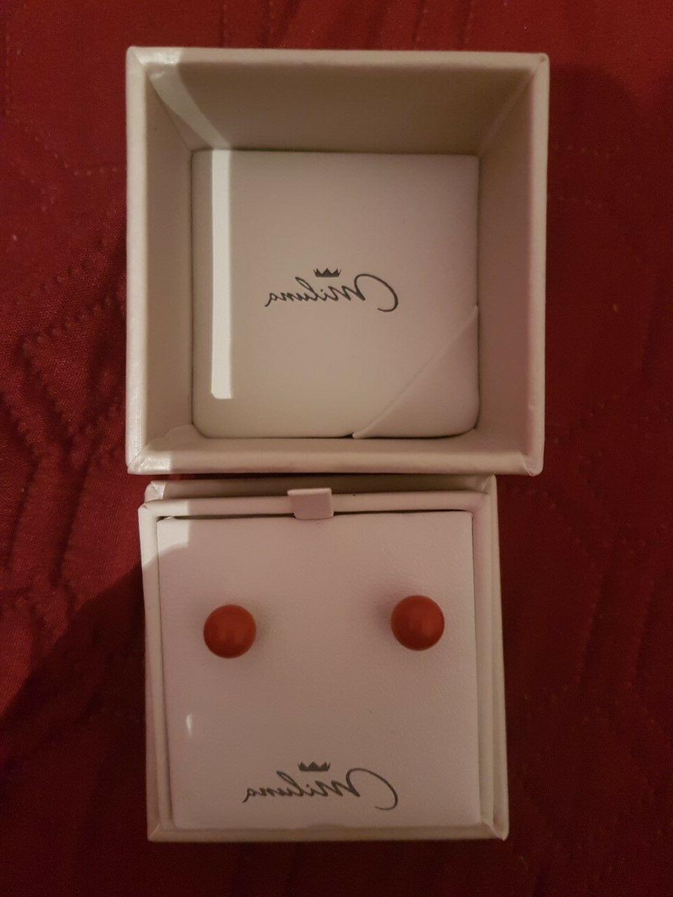 orecchini perle perla rossa