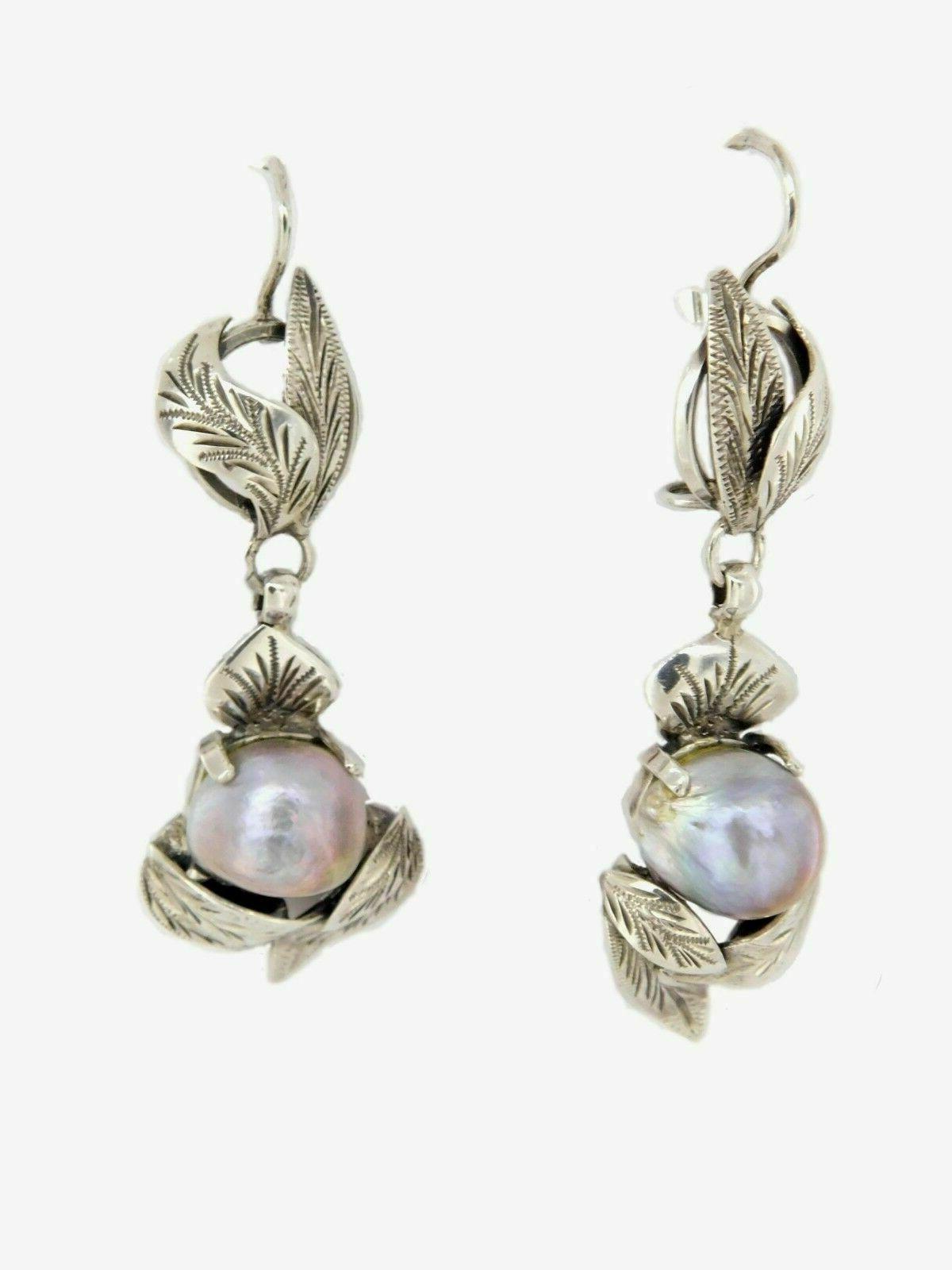 orecchini perle vere in argento 925 barocche