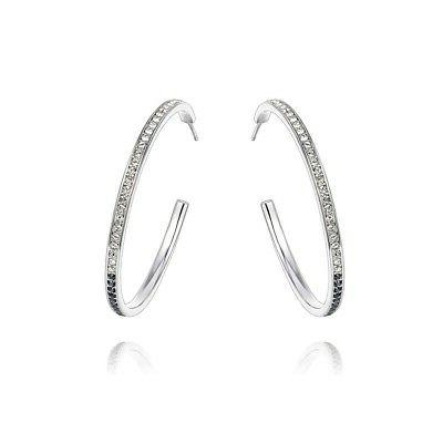 orecchini piccole creoli ornata cristalli by swarovski