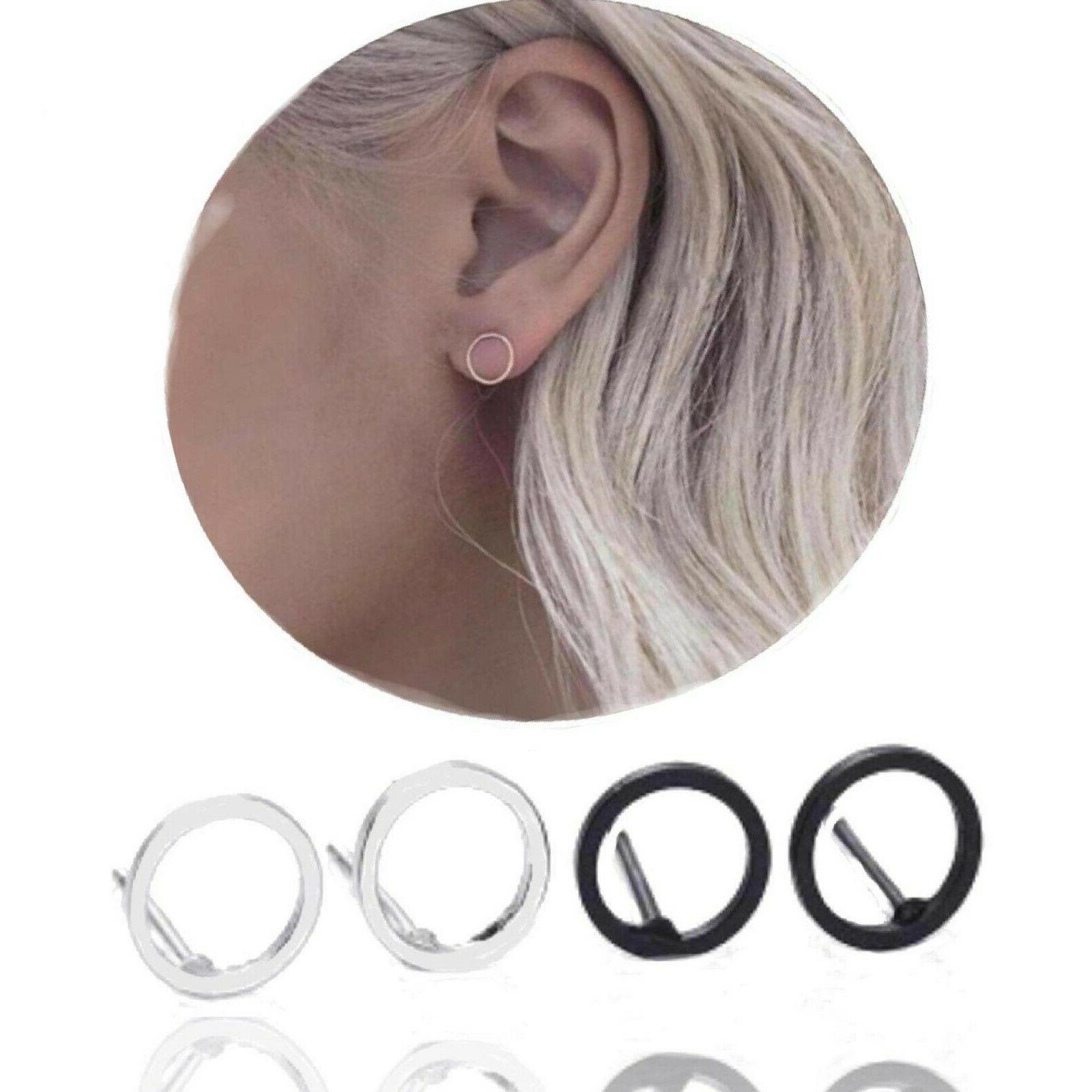 orecchini piercing a cerchio da donna nero