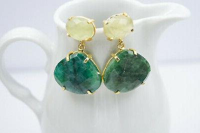 orecchini pietre dure radice di smeraldo phrenite